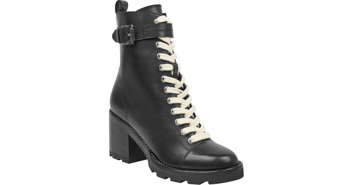 Marc Fisher Waren Combat Boot in Black 