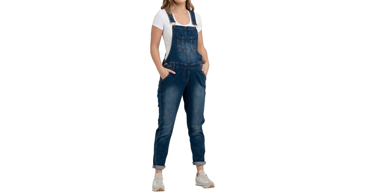 Ripe Maternity Maternity Denim Overalls in Blue Lyst