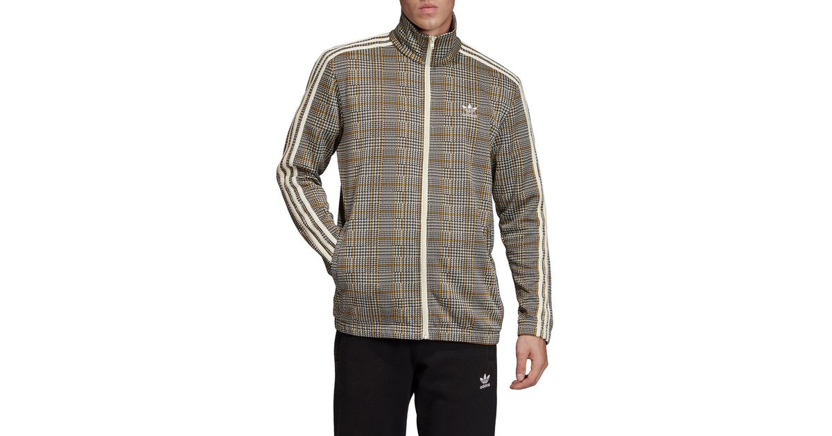 Adidas tartan track jacket clearance
