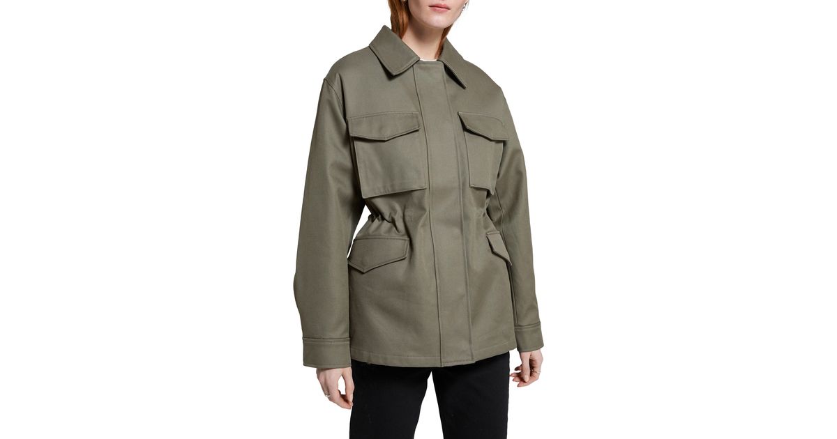 & Other Stories & Collared Cotton Jacket in Gray Lyst