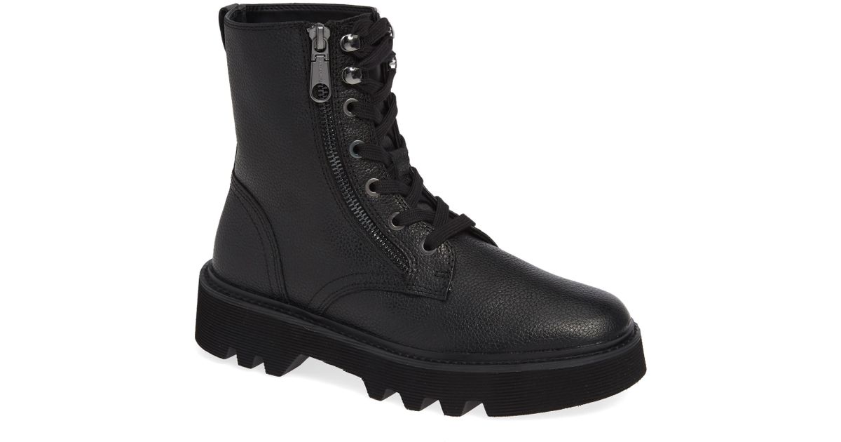 calvin klein diahne leather combat boot