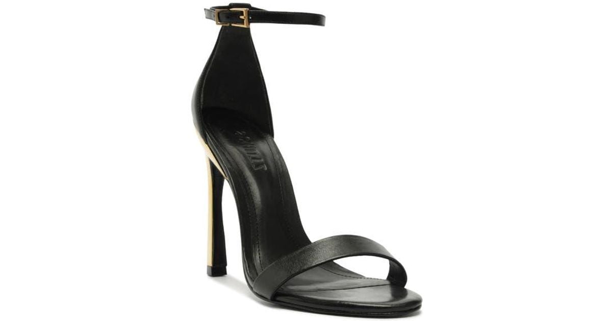 SCHUTZ SHOES Cadey Lee Curve Ankle Strap Sandal in Black Lyst