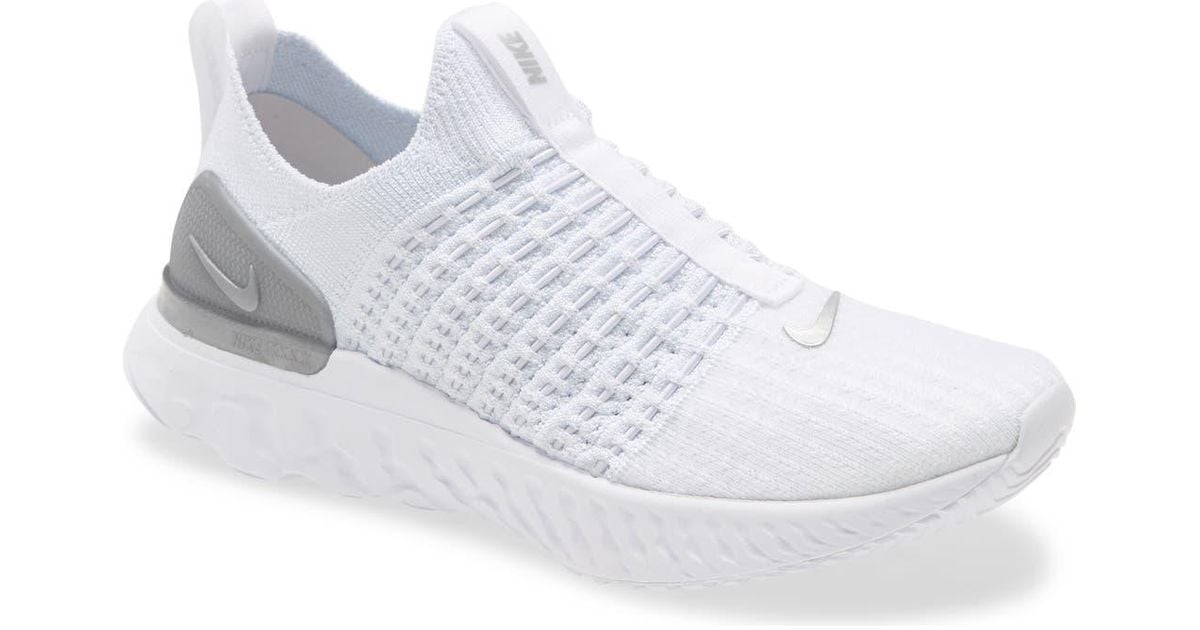 Nike React Phantom Run Flyknit 2 Running Shoe in White | Lyst
