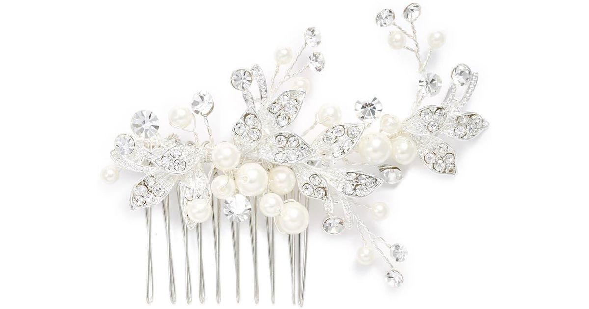 Brides Hairpins Catherine Jeweled Hair Comb In Metallic Lyst