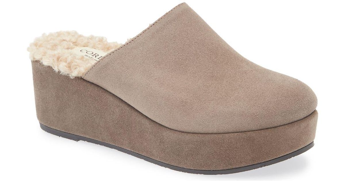 Cordani Camryn Platform Wedge Mule in Gray | Lyst