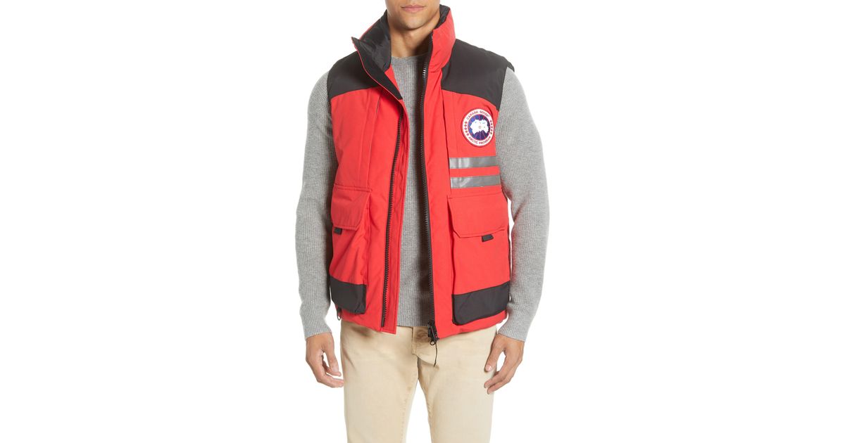 Canada Goose Fleece Duncan 625 Fill Power Down Vest in Red for Men - Lyst