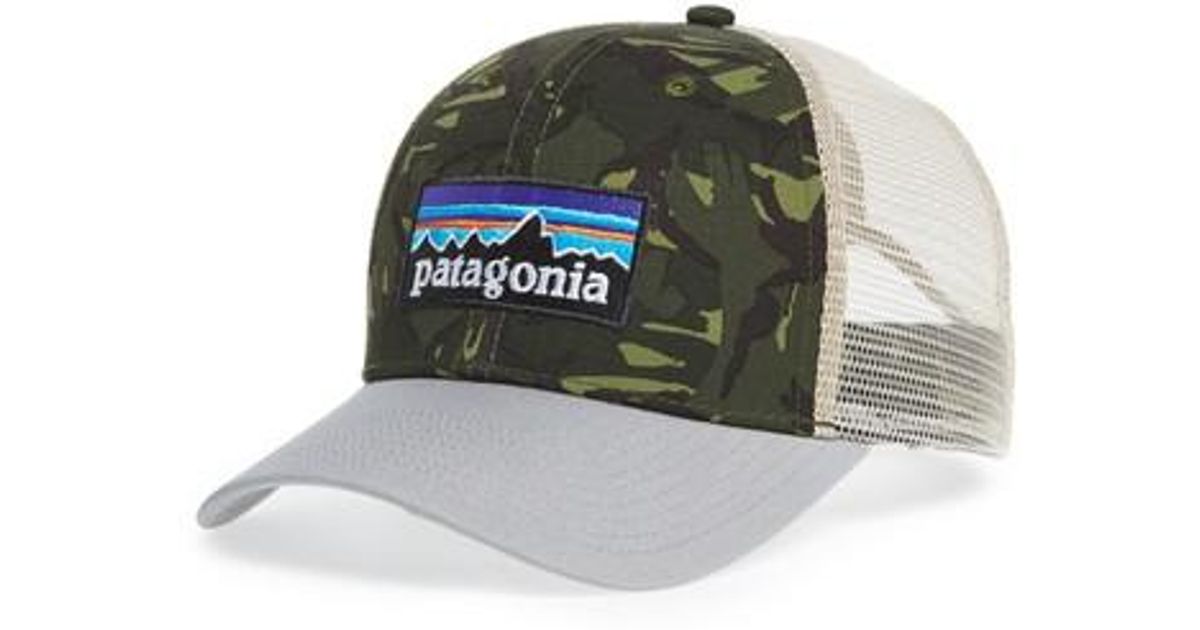patagonia camo trucker hat