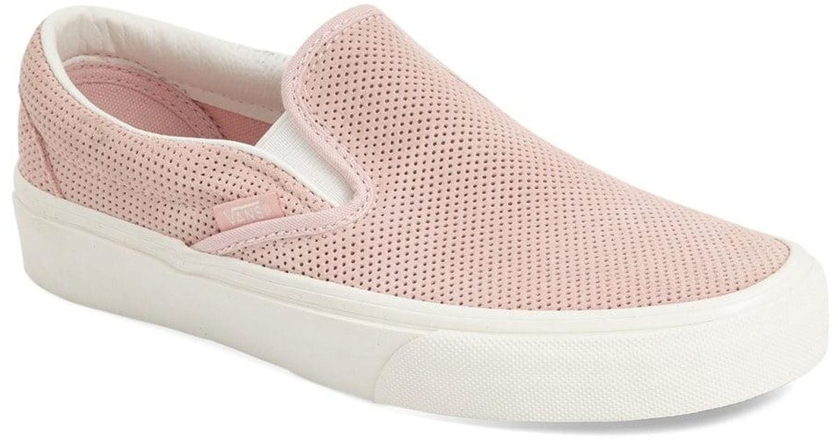 vans perforated suede slip on