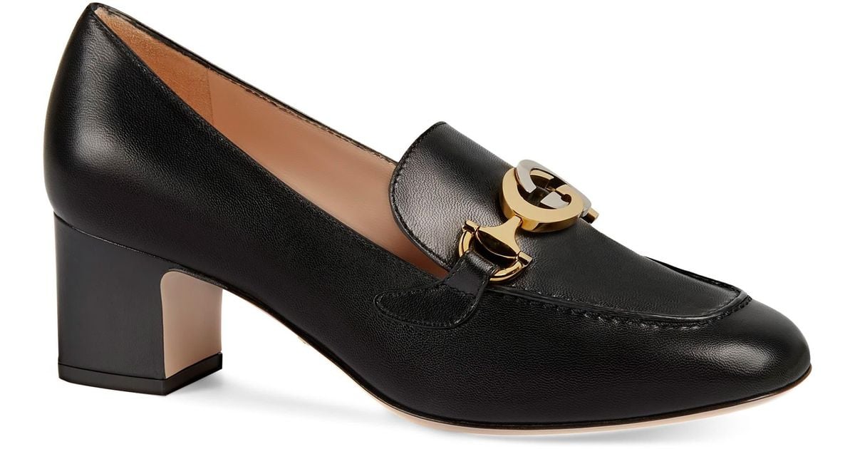 Gucci Zumi Loafer Pump in Black Lyst