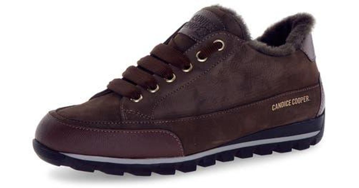 Candice Cooper, Runlo Flash Track, Veloursleder-Sneaker in taupe für Damen