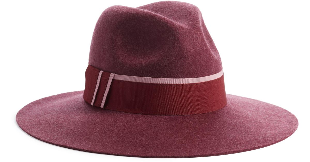 maroon panama hat