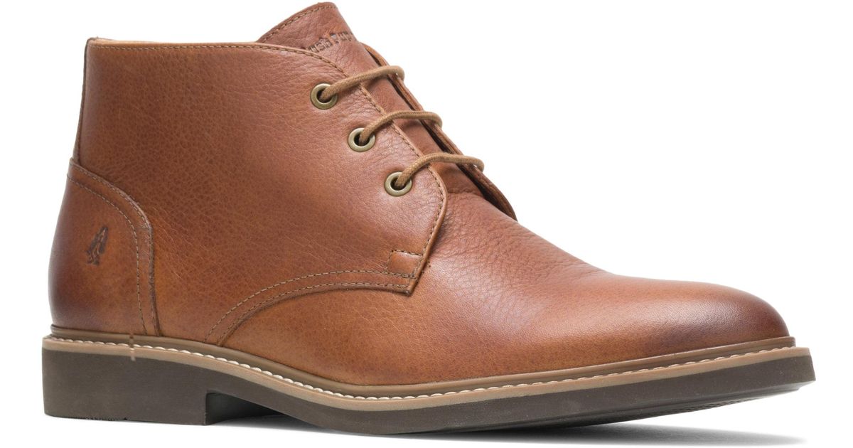 Hush Puppies Leather Detroit Water Resistant Chukka Boot in Cognac ...