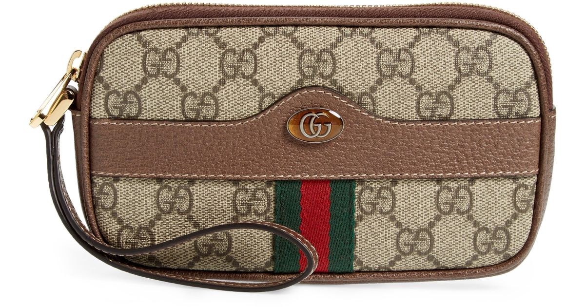ophidia gg supreme canvas wristlet