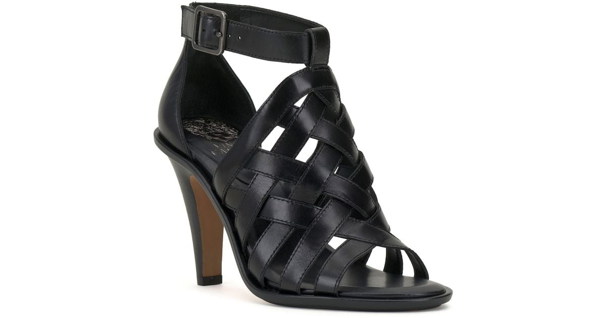 Vince Camuto Frelly Strappy Sandal in Black | Lyst