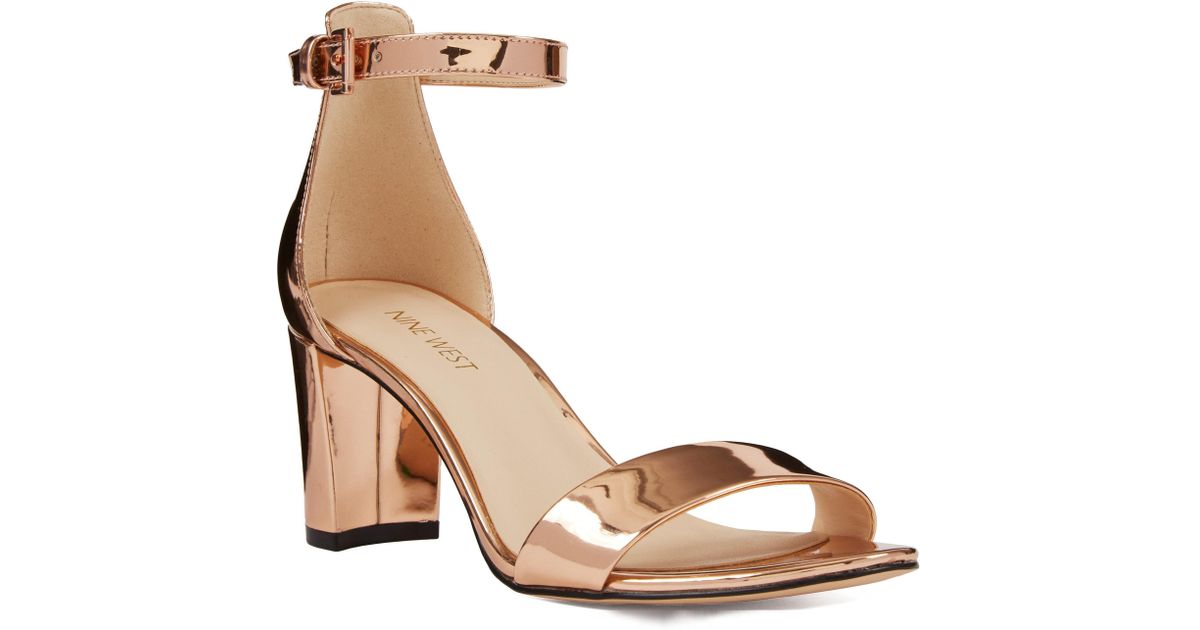 nine west rose gold shoes