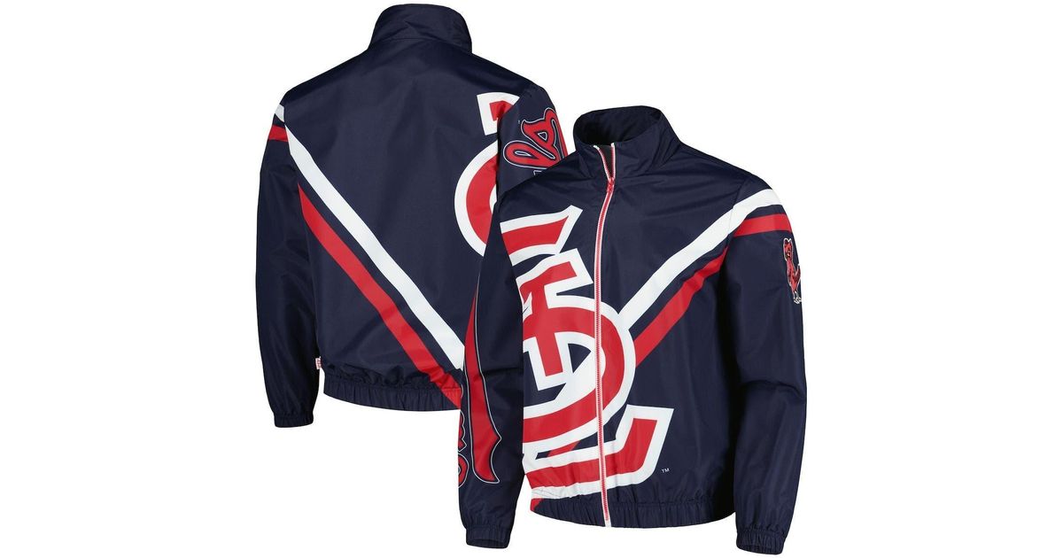 Mitchell & Ness St. Louis Cardinals Exploded Logo Warm Up Full-zip ...
