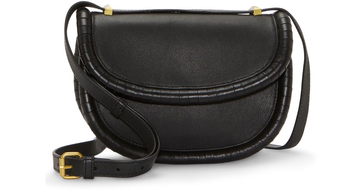 Vince Camuto Nesch Leather Crossbody Bag in Black | Lyst