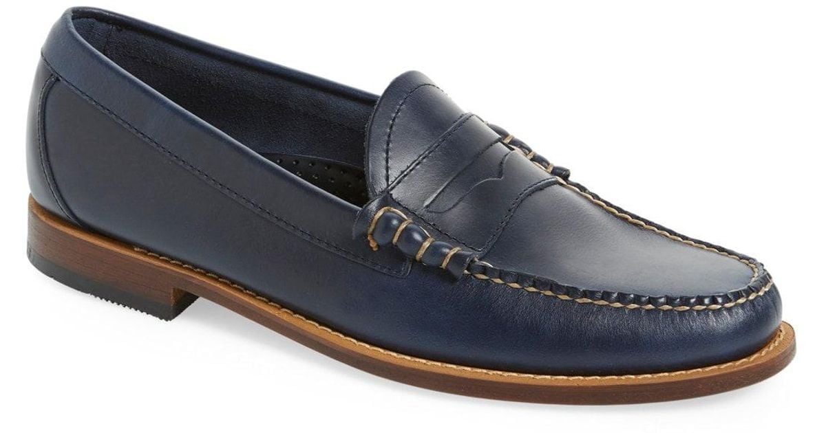 Ghbass Leather Larson Weejuns Penny Loafer In Blue For Men Lyst 9106