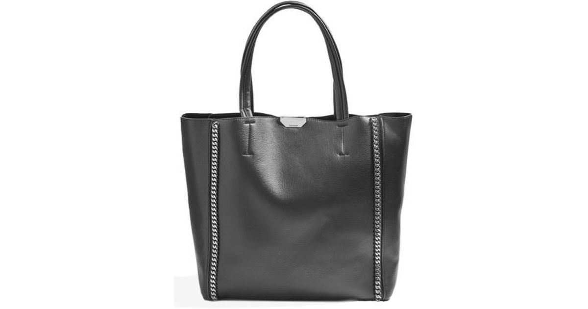 topshop black chain bag