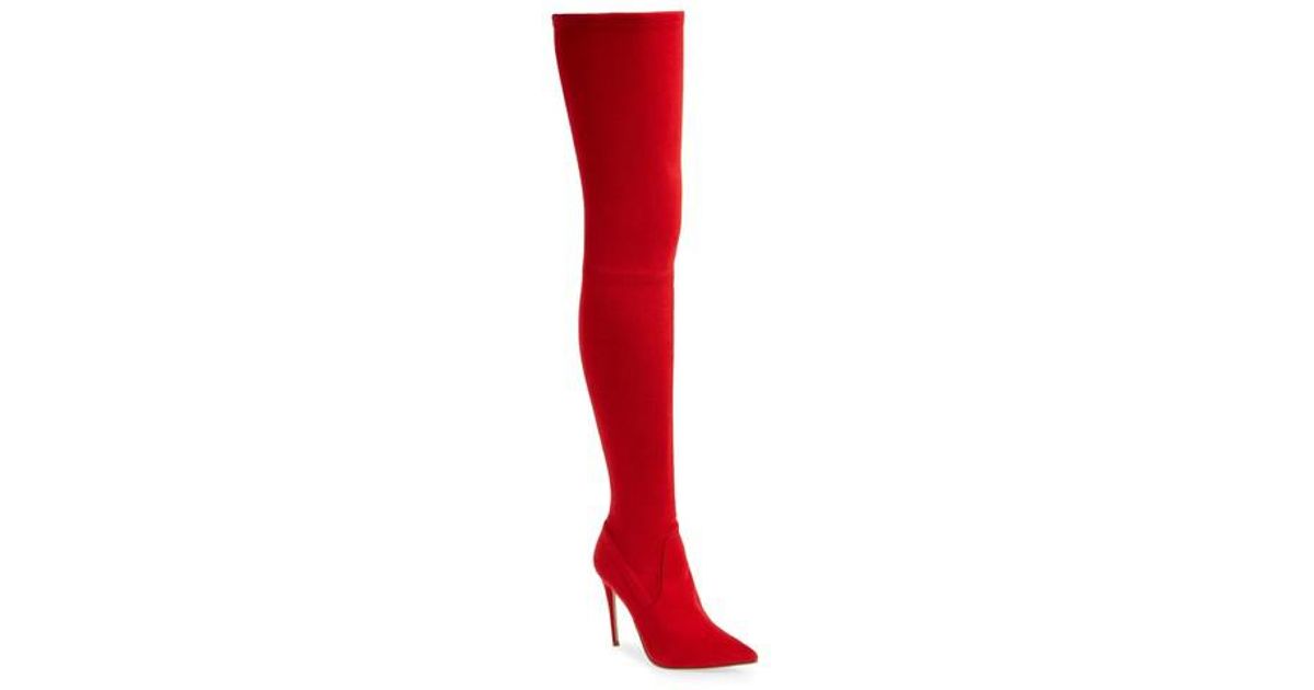 steve madden dominique red boots