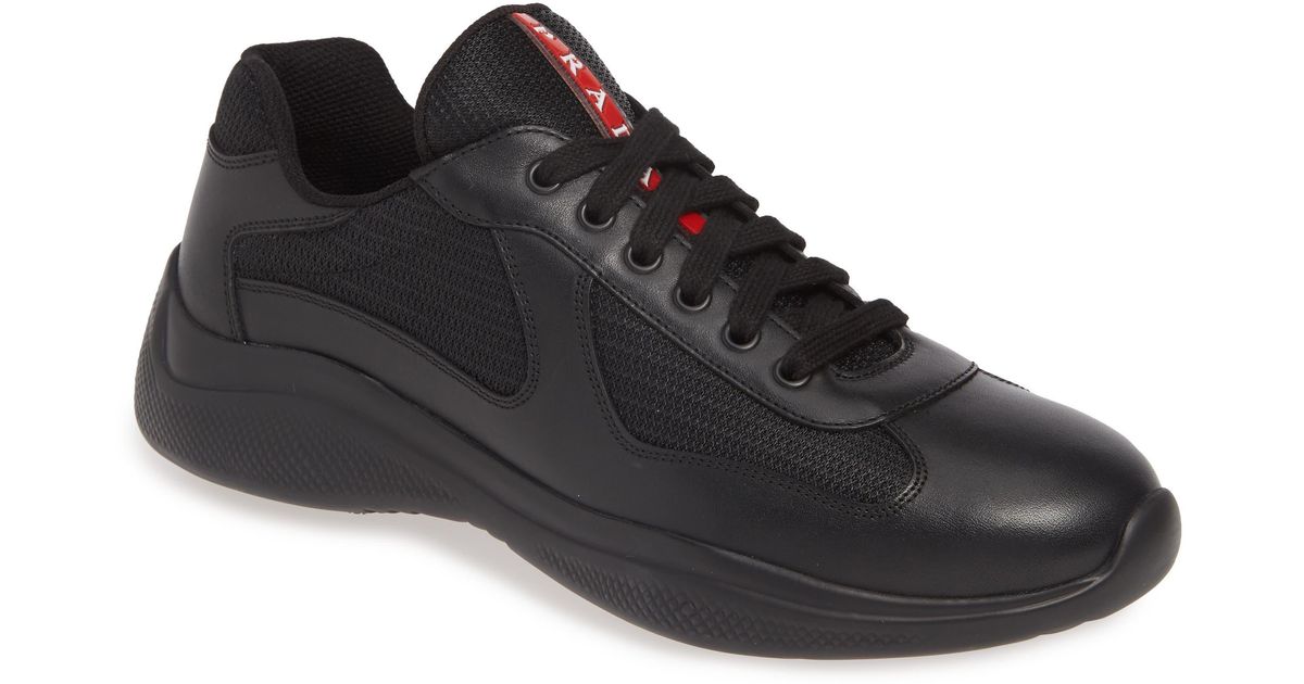 Prada America's Cup Patent Leather & Technical Fabric Sneakers in Nero Black  (Black) for Men - Lyst