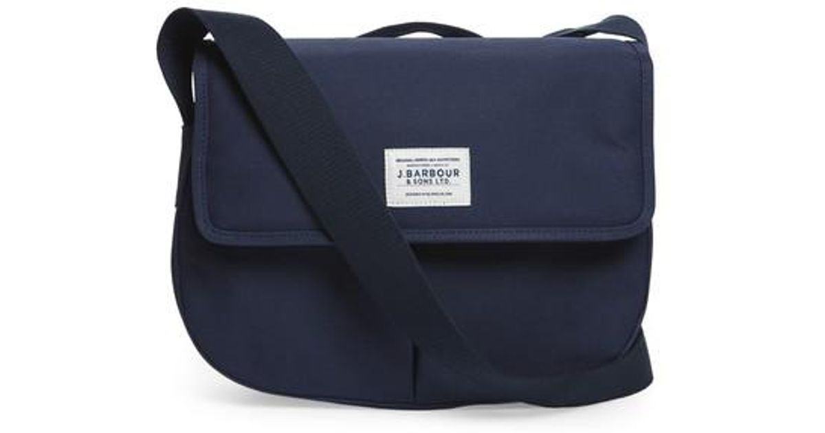 Lyst Barbour Tarras Canvas Messenger Bag In Blue For Men