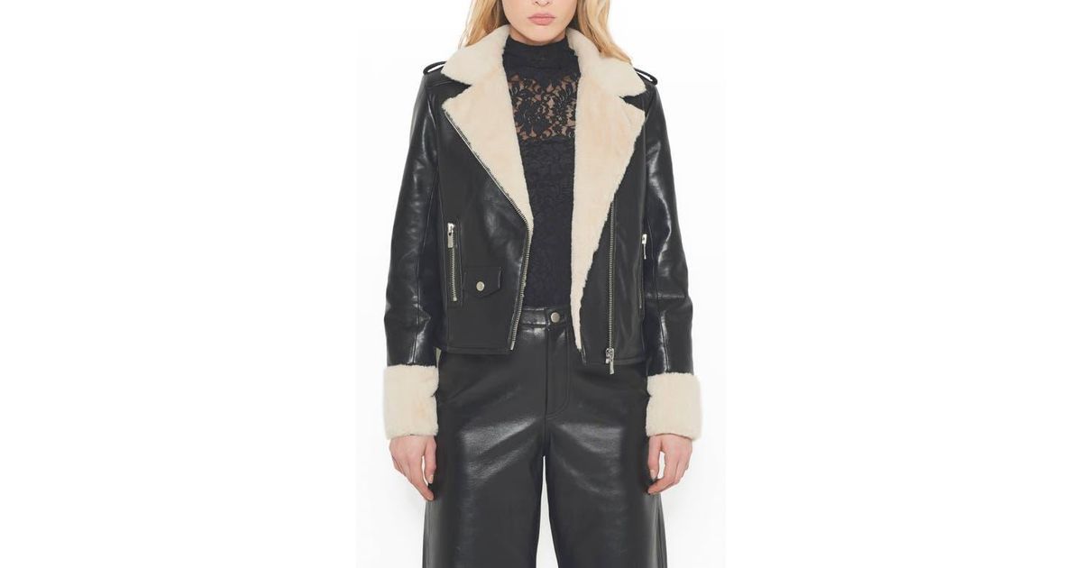 AS by DF Sydney Recycled Leather Jacket in Black | Lyst