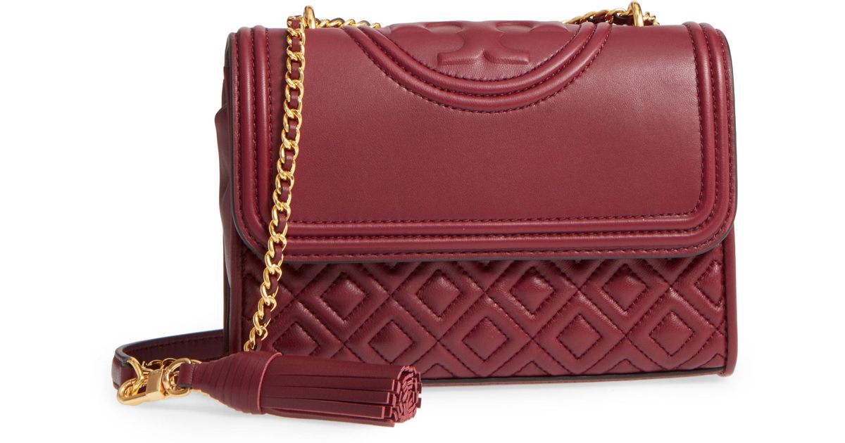 Tory burch burgundy bag Clearance