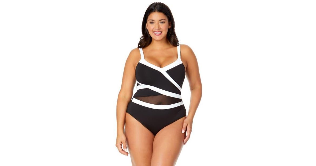 Mesh Insert One Piece Black