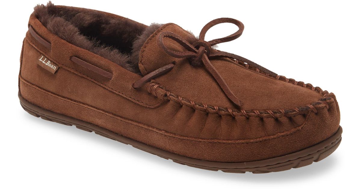L.L. Bean Wicked Good Moccasin Slipper in Brown for Men Lyst