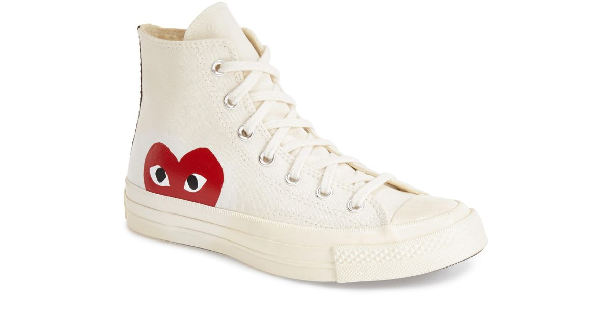 Comme des GarÃ§ons Comme Des GarÃ§ons Play X Converse Chuck Taylor Hidden Heart High Top Sneaker 