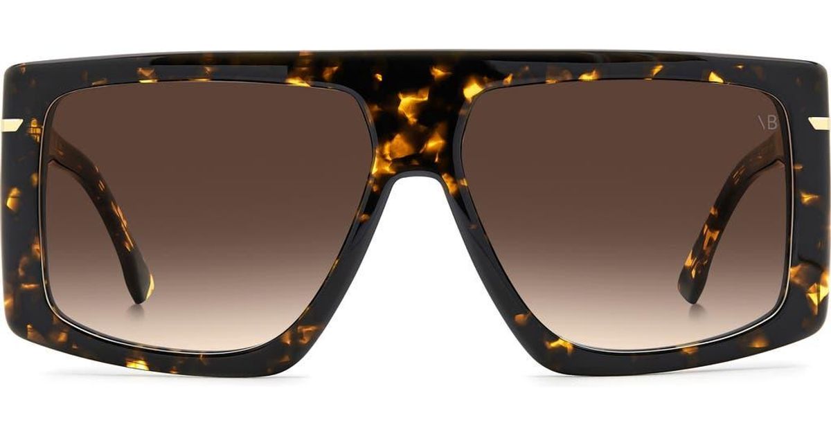 Victoria Beckham 59Mm Rectangular Sunglasses in Brown | Lyst