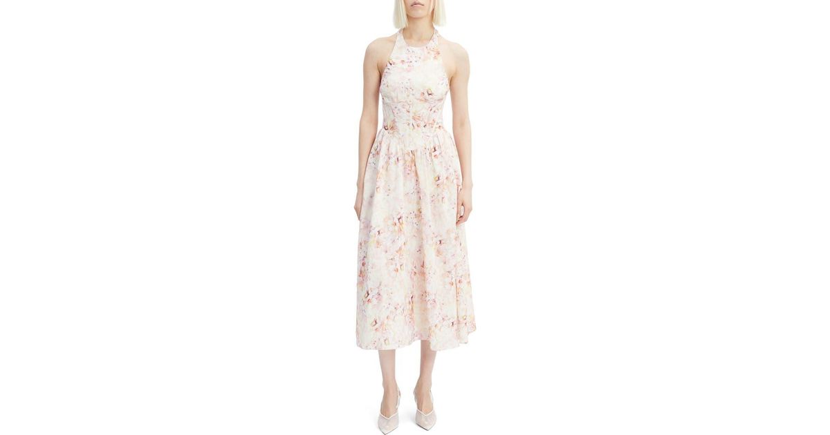 slim fit dress slacks Bardot Kylen Cotton Halter Midi Dress MSRP $169 main image 0