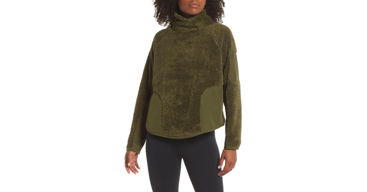 nike fleece mock neck top