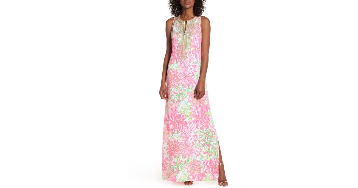 Lilly Pulitzer Lilly Pulitzer Carlotta Maxi Dress in Pink - Lyst