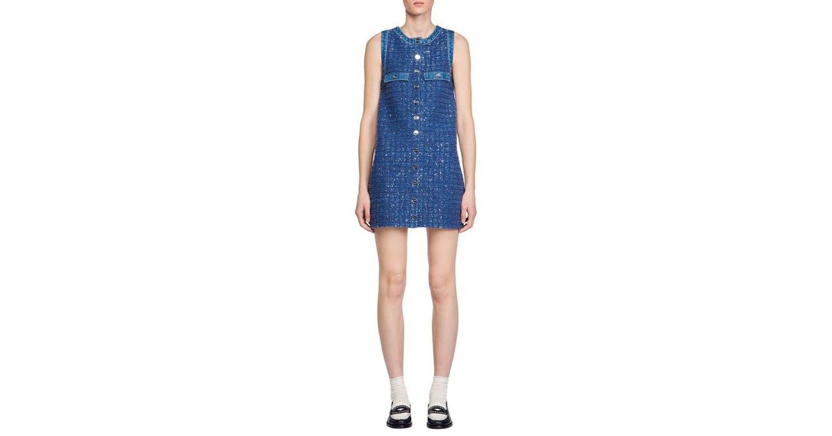sandro-Blue-Palmare-Sequin-
