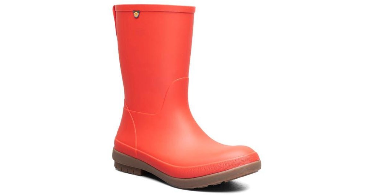 Red Color Bogs Bogs Amanda Ii Waterproof Rain Boot in Red | Lyst