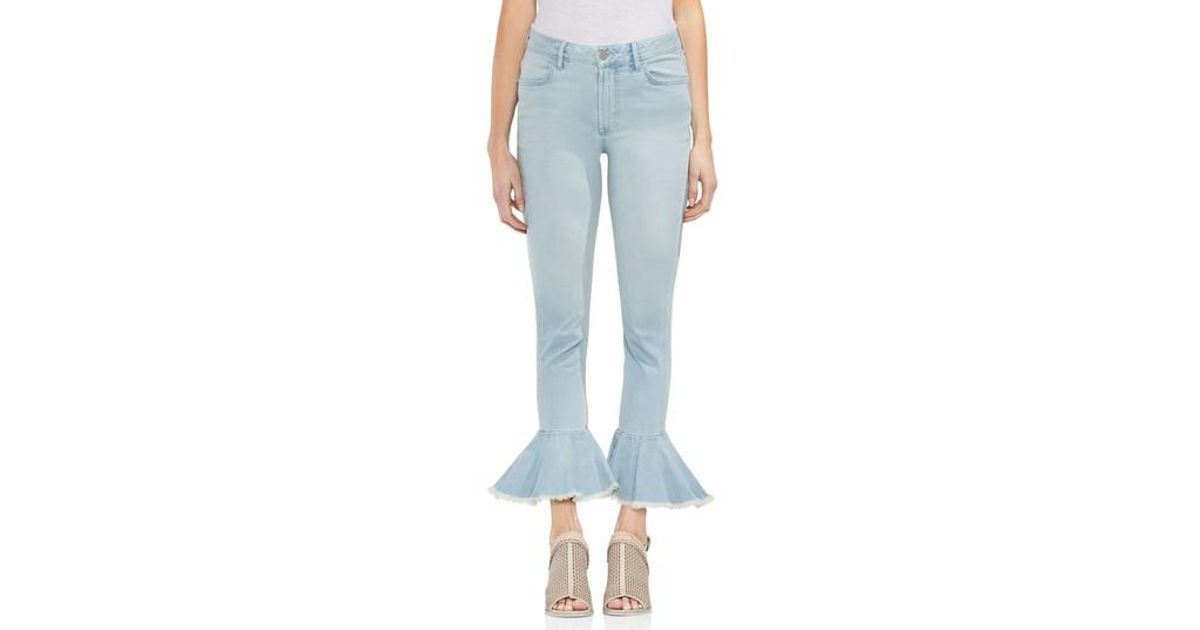 vince camuto uneven hem jeans