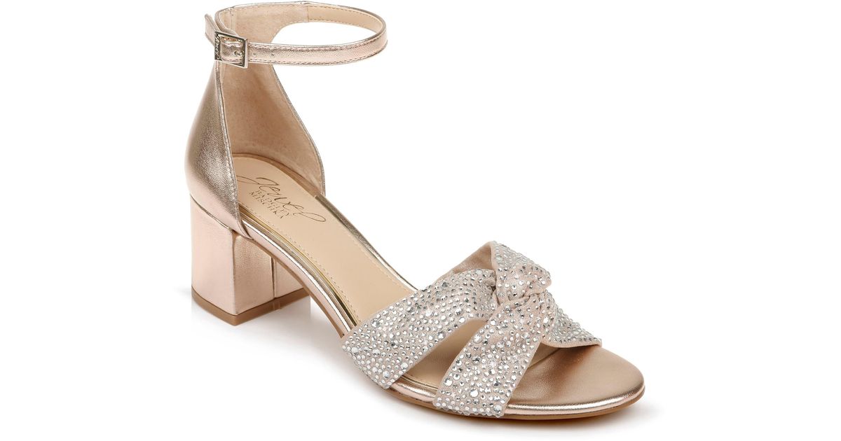 badgley mischka rose gold sandals