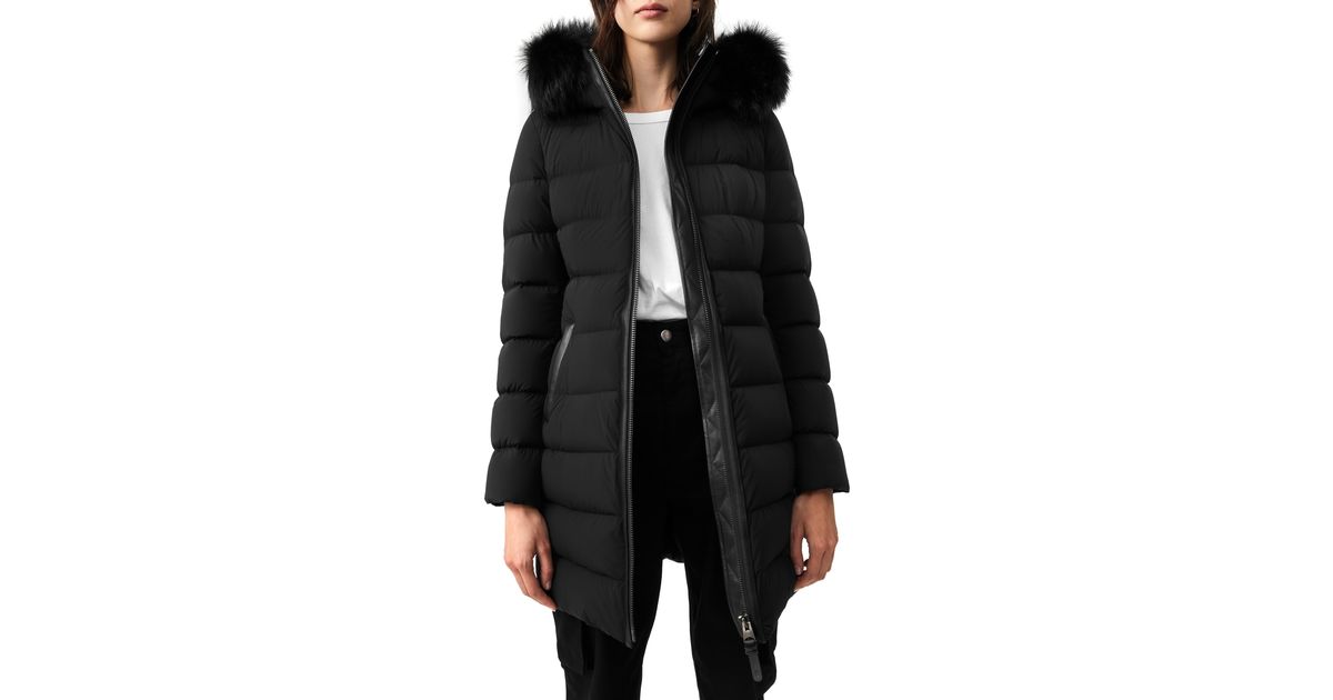 mackage calla fox fur down coat