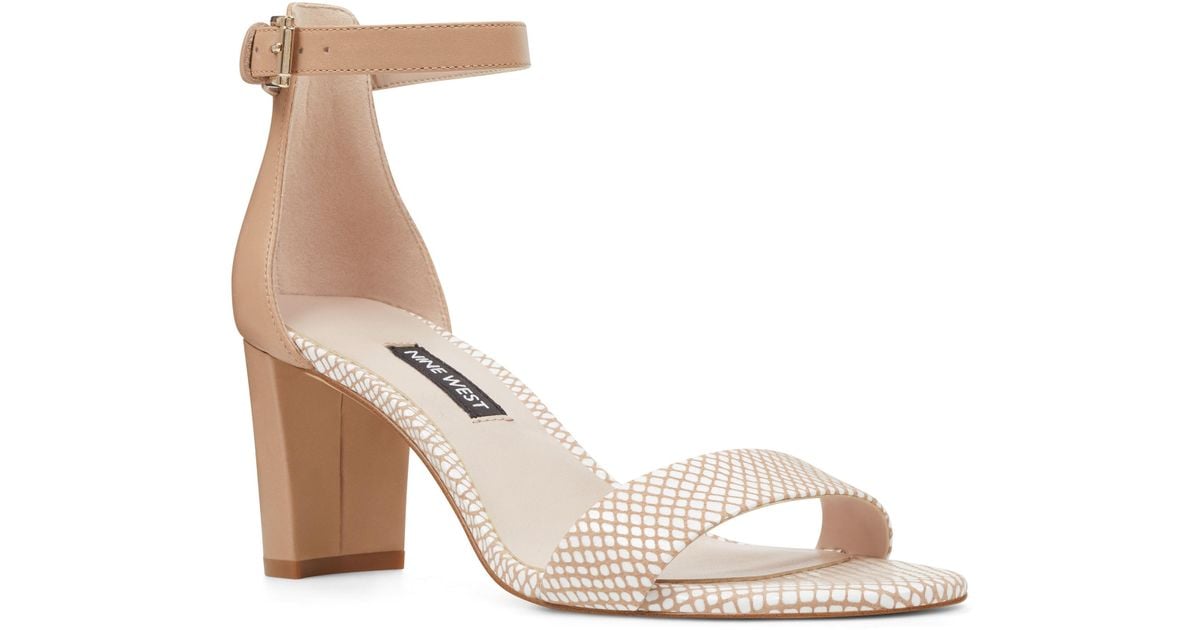 nine west pruce ankle strap sandal natural