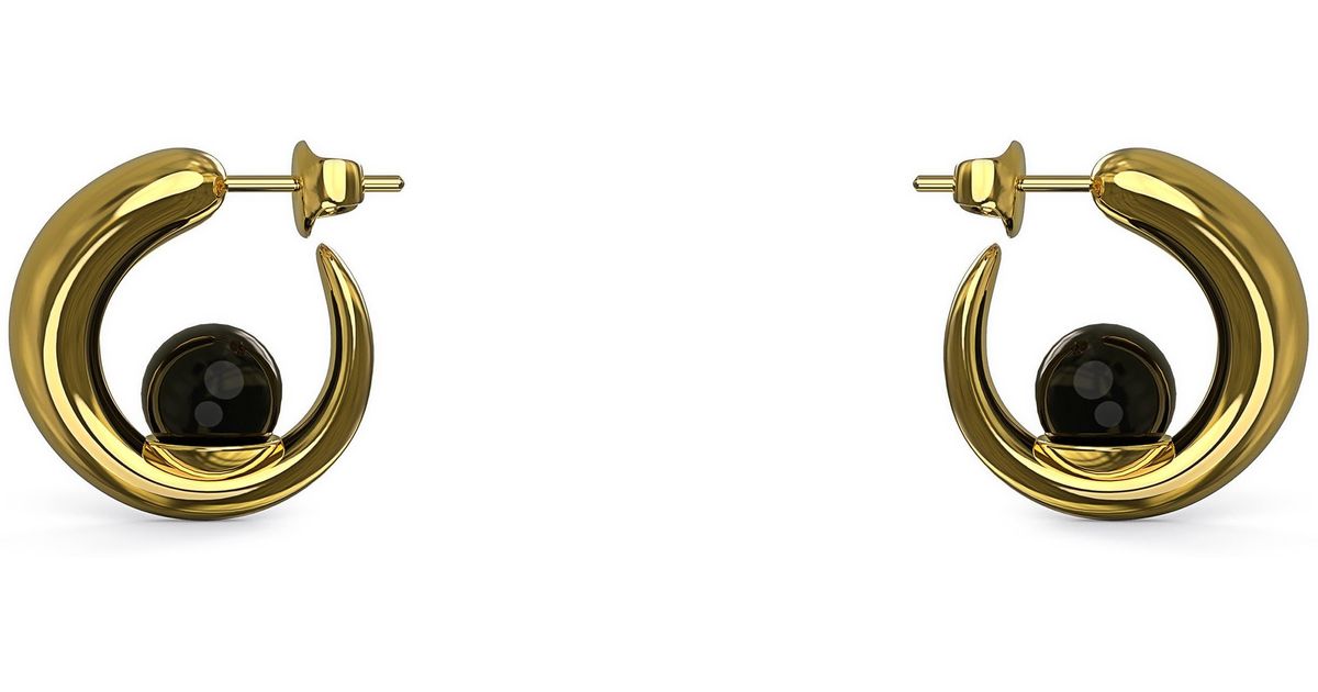 KHIRY Tiny Isha Onyx Stone Vermeil Hoop Earrings | Lyst
