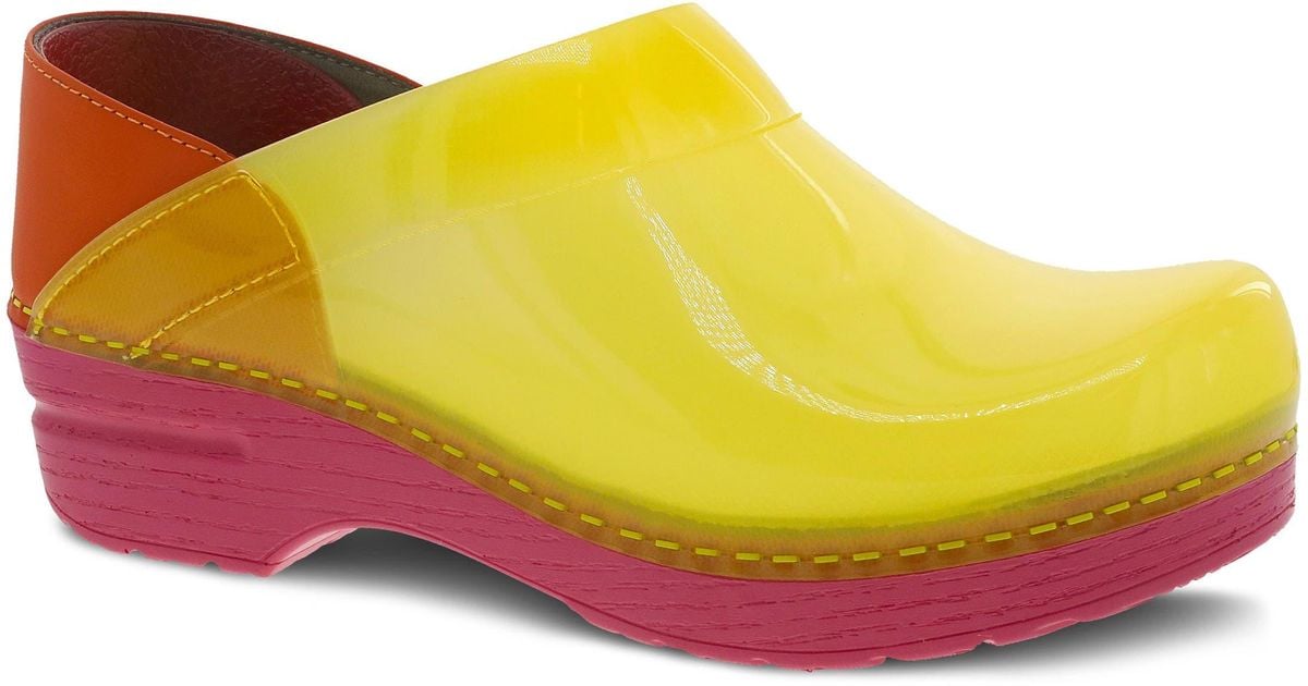 yellow dansko clogs