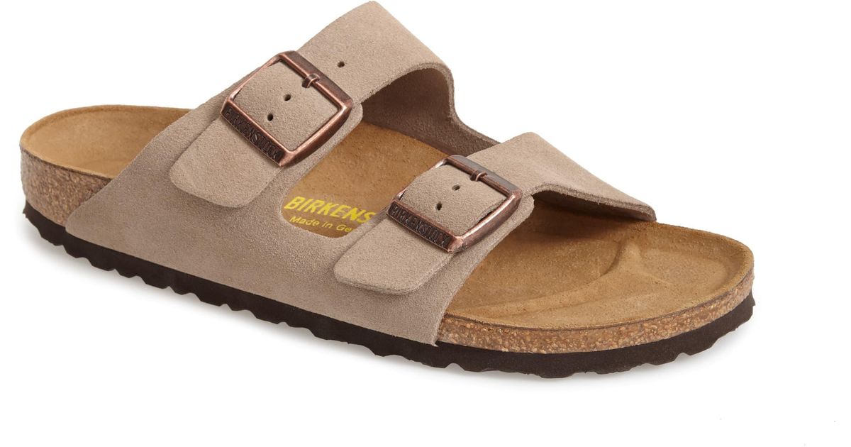 arizona suede leather taupe birkenstock