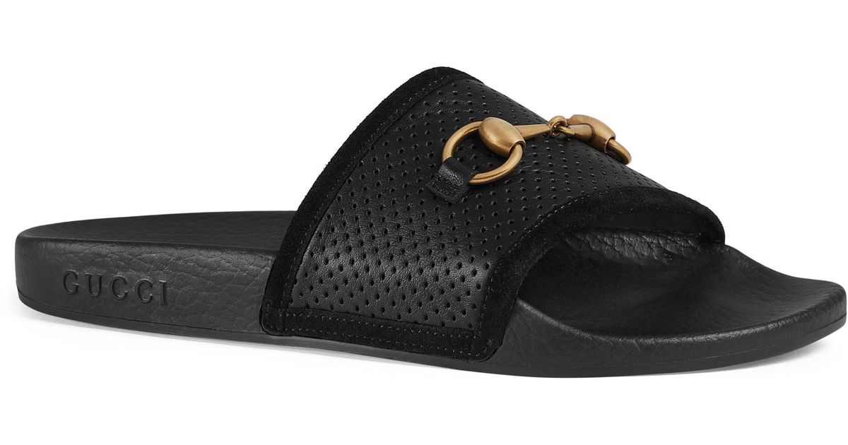 gucci pursuit horsebit slide