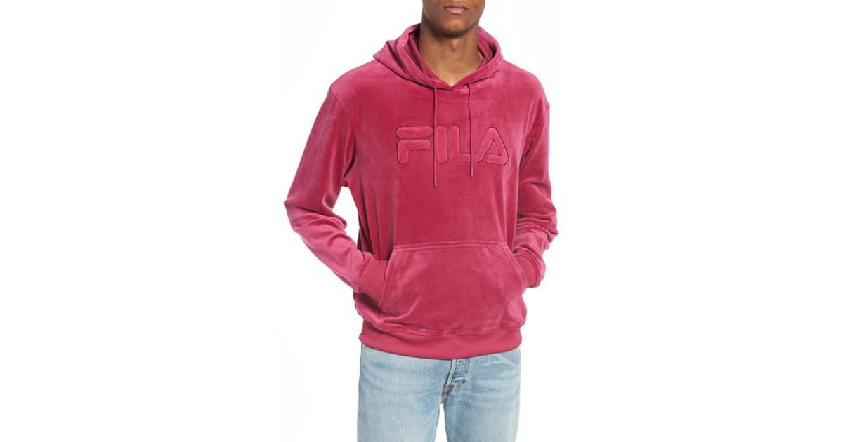 fila asher velour hoodie