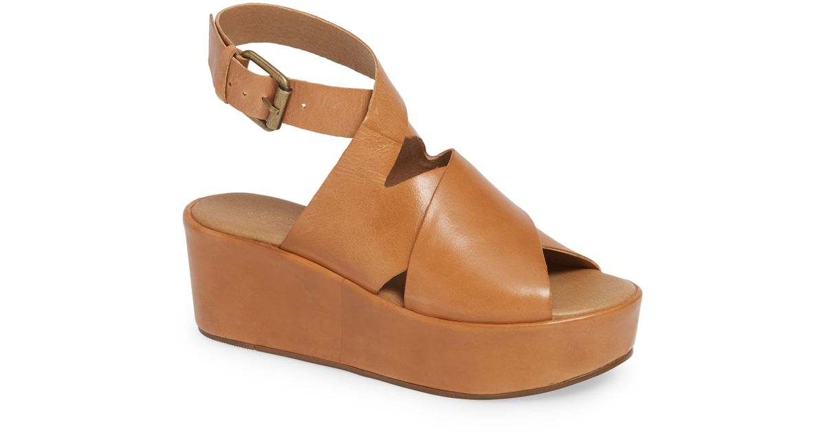 tan leather platform sandals