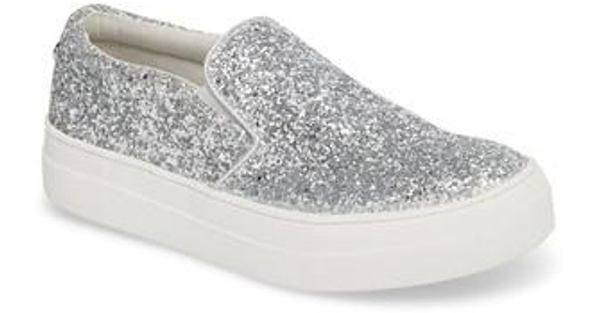 steve madden glitter slip ons