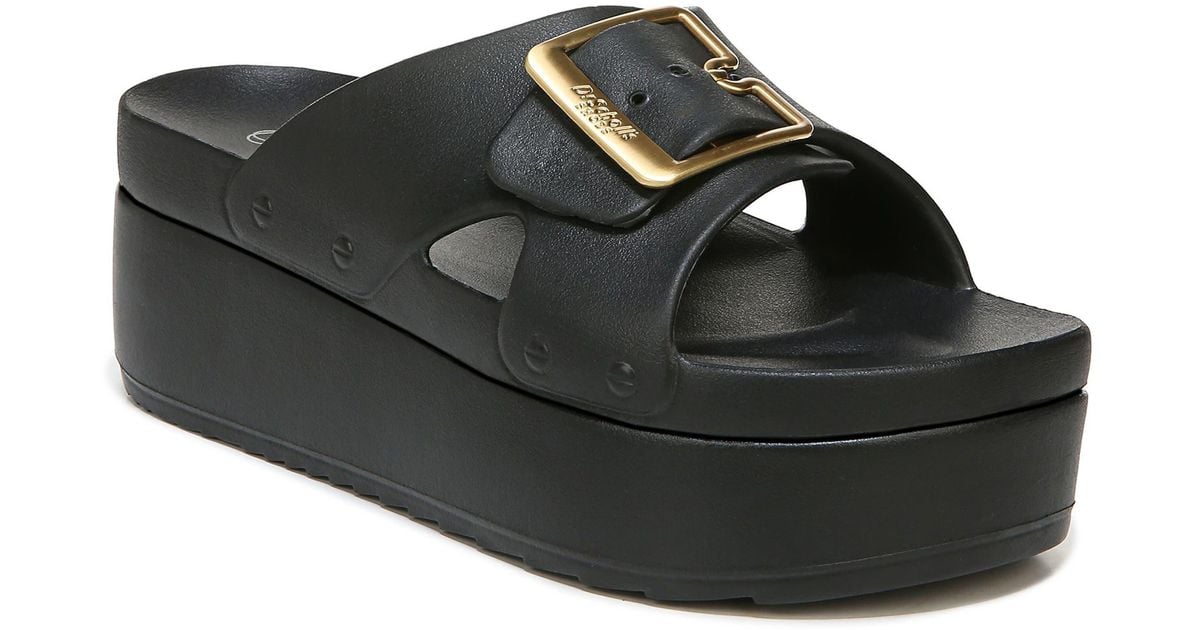 Dr. Scholls Original Goals Platform Slide Sandal in Black Lyst
