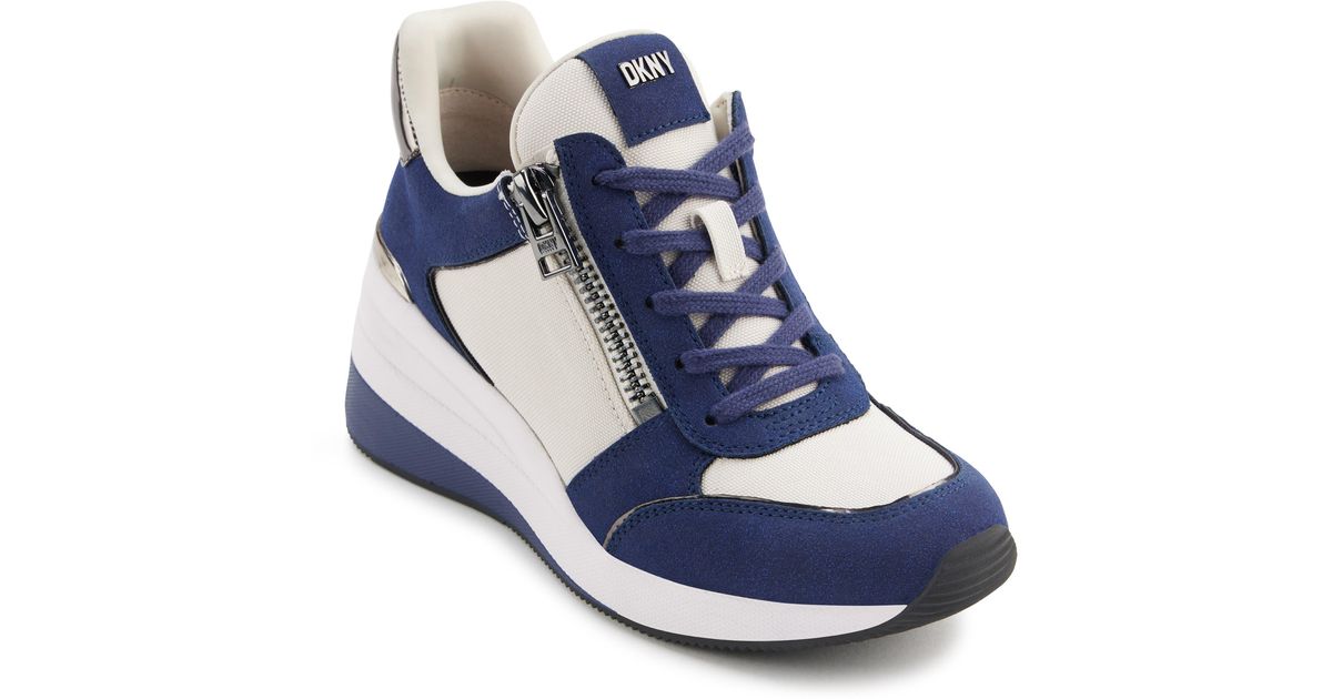 DKNY Kaden Wedge Sneaker in Blue | Lyst
